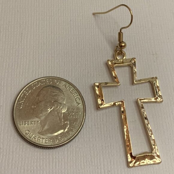 Cross Earring, Gift Idea, Christmas Earring, Religious Earring, Easter Earring - Picture 3 of 4